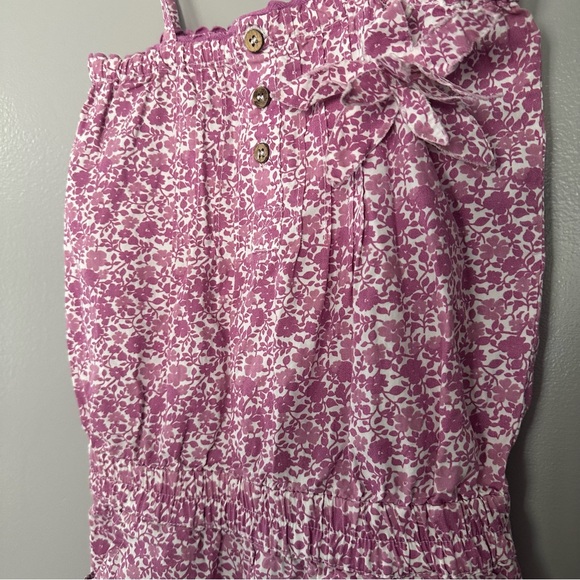 Kite Organic Cotton Lavender Floral Romper Sz 6-7 - Picture 2 of 12